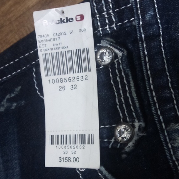 Rock Revival Women's 26 Erin Easy Skinny Embellished Shimmer NWT Inseam 32 - Picture 6 of 10